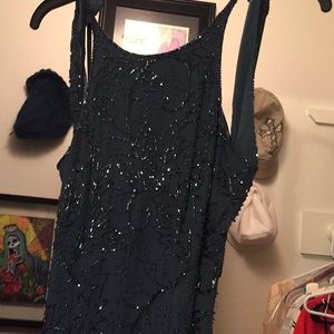 Navy beaded dress. Never worn.